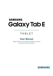 Samsung Galaxy Tab E manual. Camera Instructions.